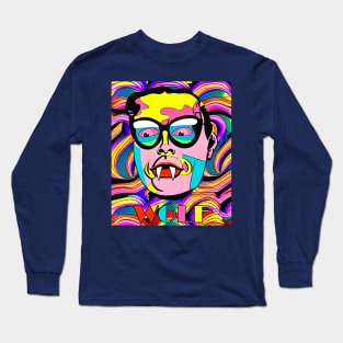 ACID WOLF Pop Art Surreal Magic Human | Big Boss Art By Tyler Tilley Long Sleeve T-Shirt